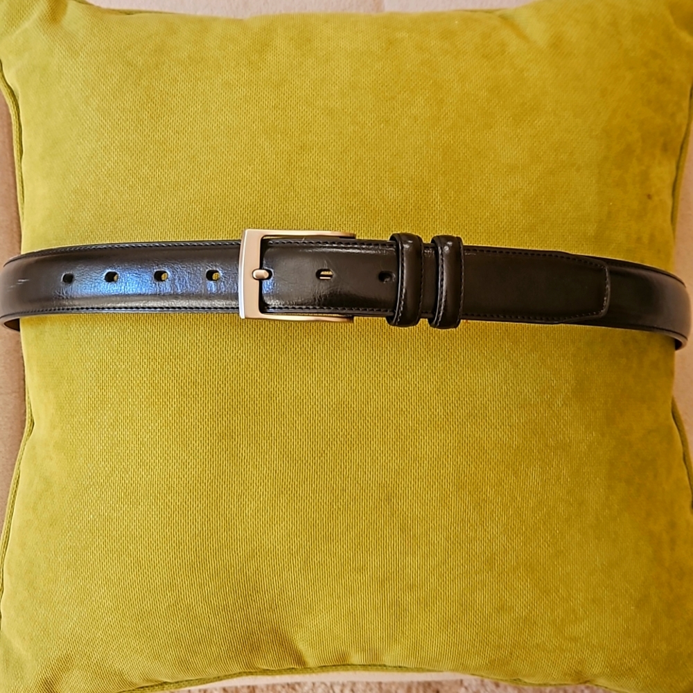 Perry Ellis Portfolio Black k  Leather Belt 34/85